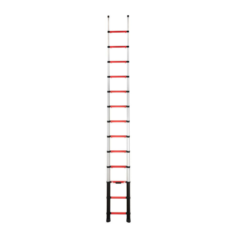 Escalera telescópica Rescue 4,10m desplegada, altura de trabajo de 5 metros