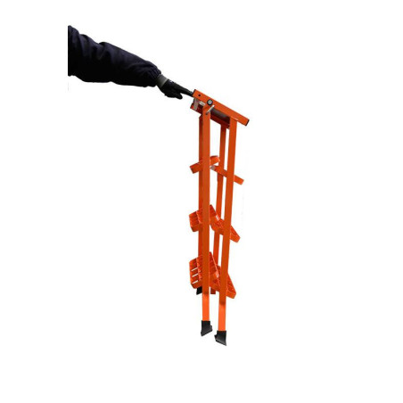 AMBO -Taburete industrial de acero de doble subida