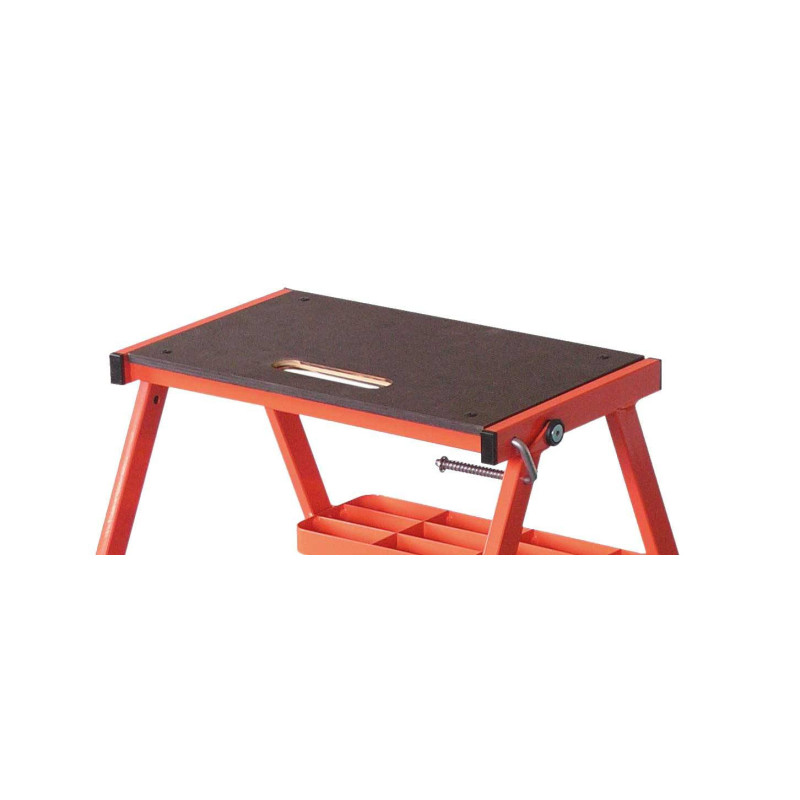 AMBO -Taburete industrial de acero de doble subida