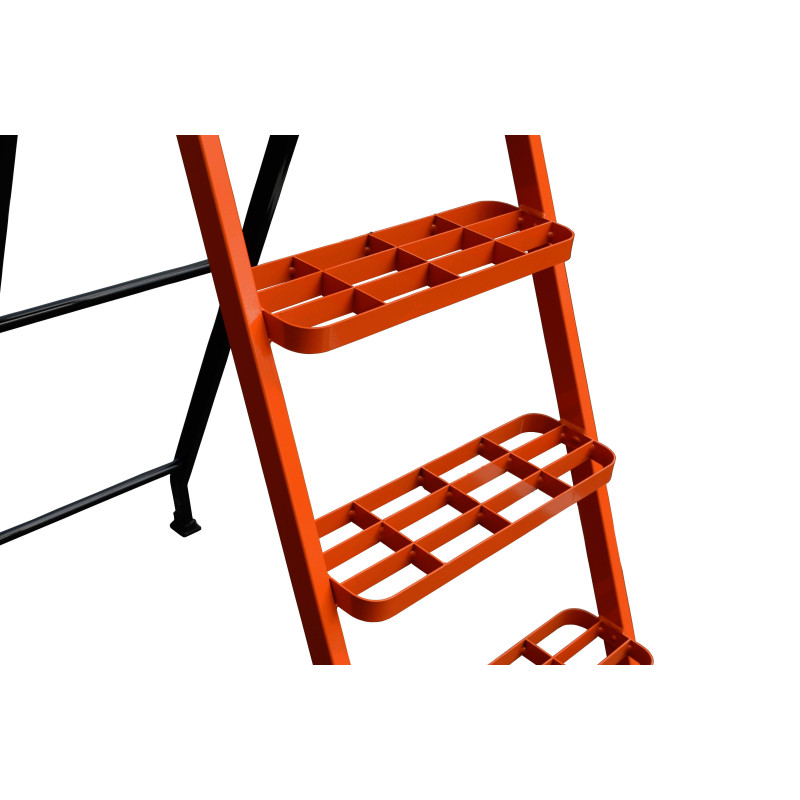 HADE - Escalera de acero plegable con peldaño de trámex