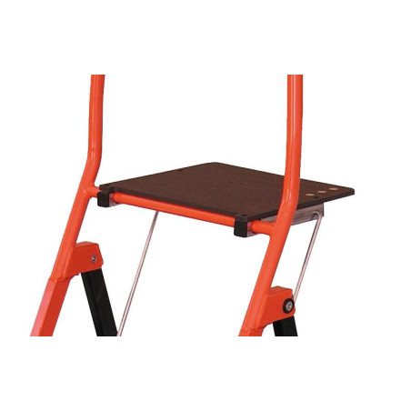 HADE - Escalera de acero plegable con peldaño de trámex