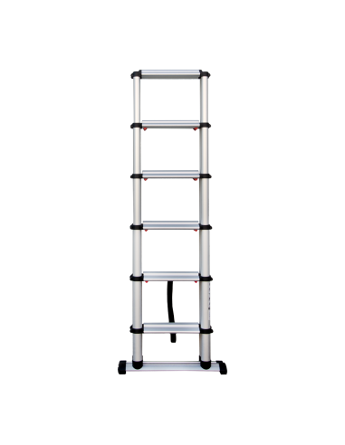 Escalera de tijera telescópica P1 Telesteps primera generación en tijera de frente