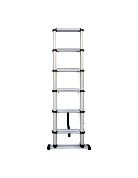 Escalera de tijera telescópica P1 Telesteps primera generación en tijera de frente