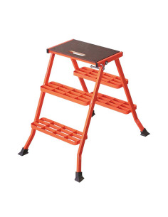 AMBO -Taburete industrial de acero de doble subida