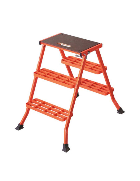 AMBO -Taburete industrial de acero de doble subida