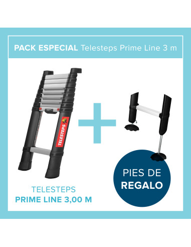 Compra tu pack especial Escalera prime line + pies regulables