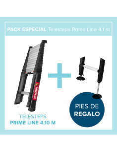 Compra tu pack especial Escalera prime line + pies regulables