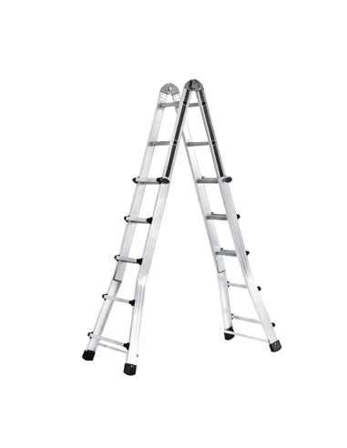 Escalera de aluminio multiposiciones Iberstep en tijera extendida del todo