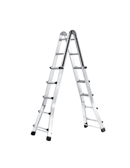 Escalera de aluminio multiposiciones Iberstep en tijera extendida del todo