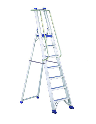 PRO ESPECIAL7 | Escalera de aluminio con guardacuerpos y barandillas