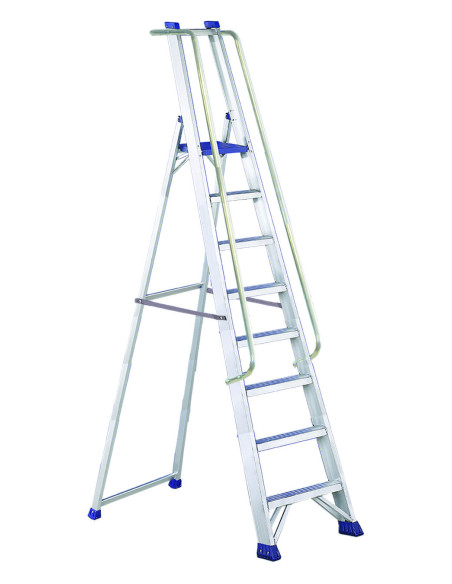 PRO ESPECIAL8 | Escalera de aluminio con guardacuerpos y barandillas