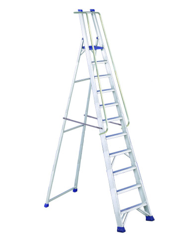 PRO ESPECIAL12 | Escalera de aluminio con guardacuerpos y barandillas