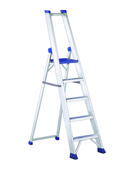 PRO PLUS5 | Escalera de aluminio con plataforma y guardacuerpo