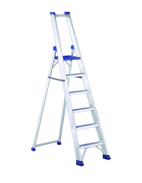 PRO PLUS6 | Escalera de aluminio con plataforma y guardacuerpo