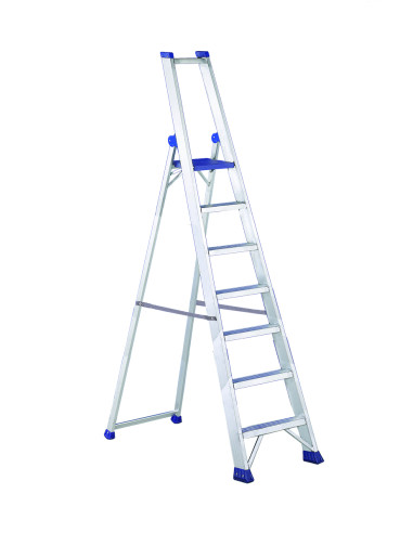 PRO PLUS7 | Escalera de aluminio con plataforma y guardacuerpo