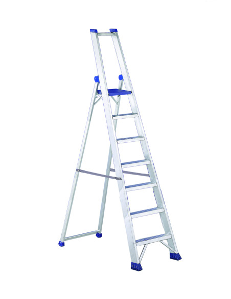 PRO PLUS7 | Escalera de aluminio con plataforma y guardacuerpo