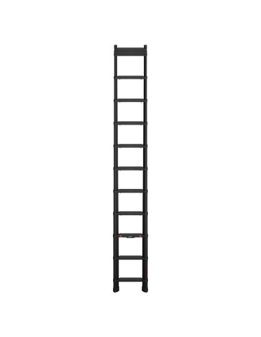 Escalera telescópica Tactical 4,10m desplegada, altura de trabajo de 5 metros