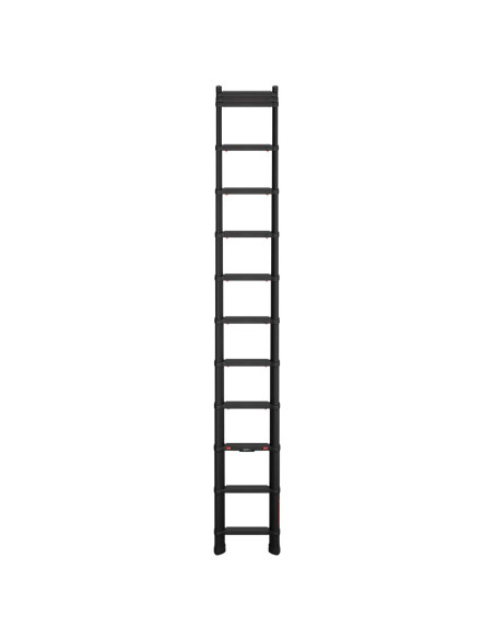 Escalera telescópica Tactical 4,10m desplegada, altura de trabajo de 5 metros