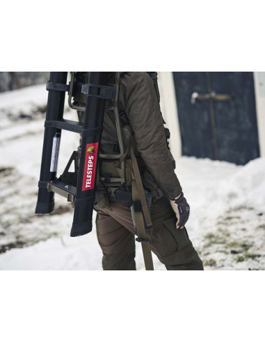 Unidad táctica usando la escalera telescópica Telesteps Tactical 4,10m a 5 metros