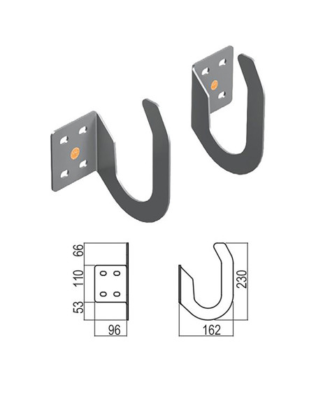 Kit de ganchos de pared para escaleras