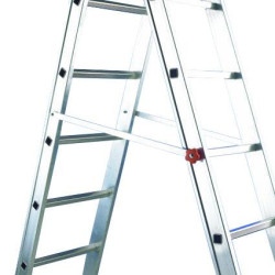 Escalera de 3 tramos profesional transformable de aluminio 2