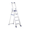 PRO5 | Escalera de aluminio con plataforma y guardacuerpos 5 peldaños